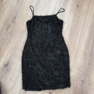 BCBGeneration Black Textured Mini Dress